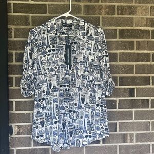 Karl Lagerfeld Paris Pattern Blouse